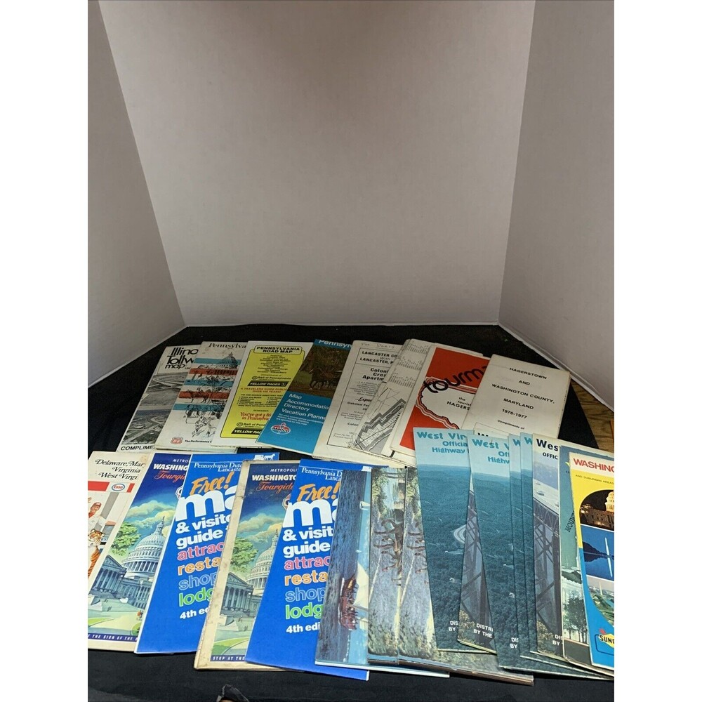 LOT OF 25 Vintage Official State Highway Road Map & TRAVEL GUIDES  60 70 80s 90s